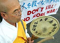 Peace Protester in Tokyo