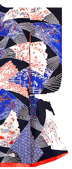 Kimono with Fan motif