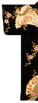 Kimono with Fan motif