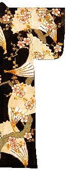 Kimono with Fan motif