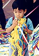 One of many children who participated in the ritual